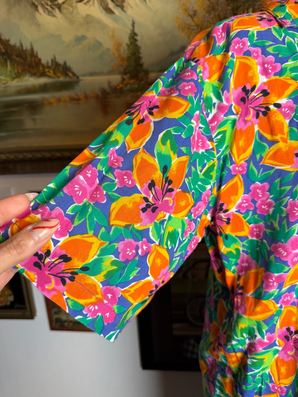 Vintage 80s-90s WOOLRICH Floral Blouse Women's - Picture 7 of 10